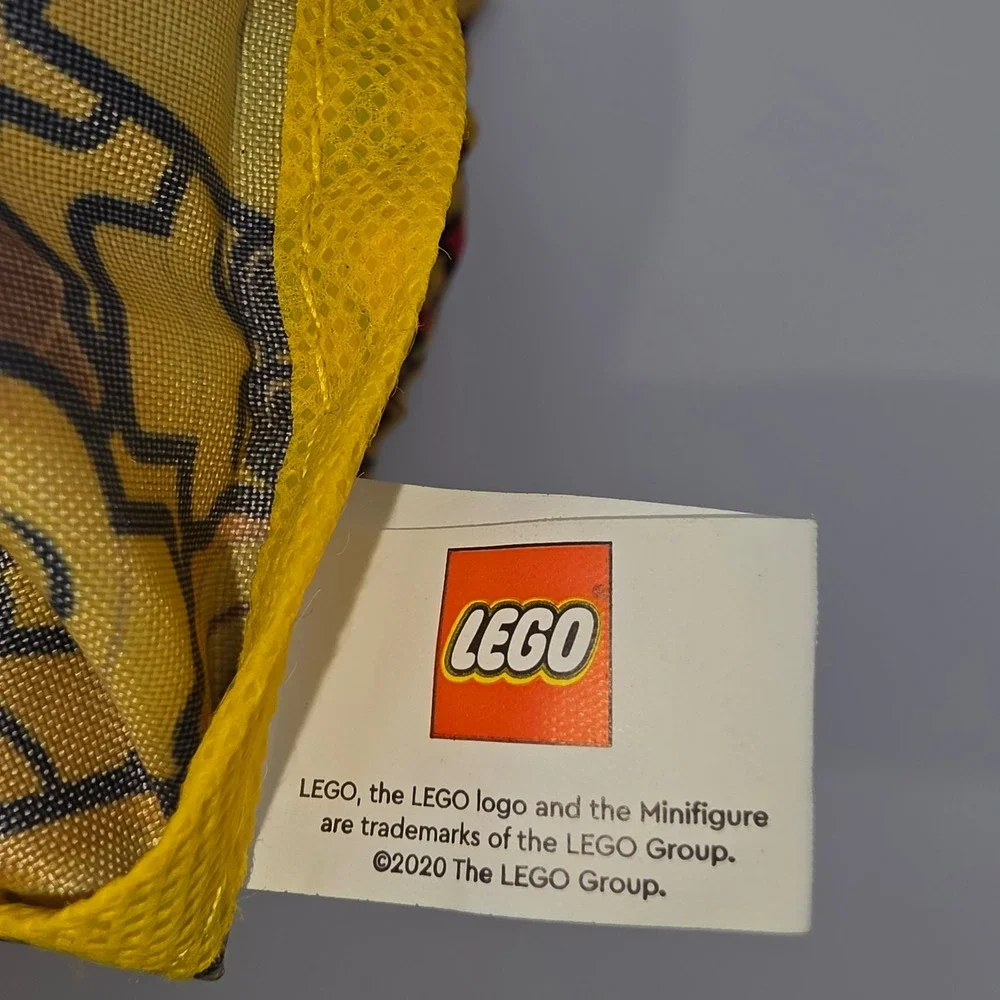 Lego Minifigure Head Print Drawstring Cinch Backpack Yellow Red 2020